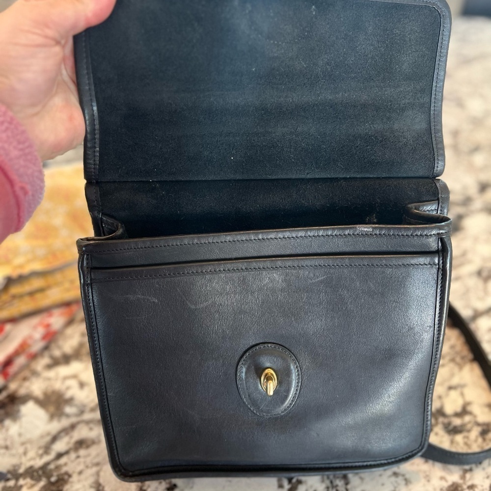 Vintage Coach Legacy 1998 Willis Black Leather Satchel Crossbody Bag Purse #9927 - Picture 9 of 15